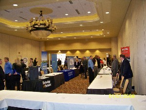 The chapter's annual career fair, held in January, drew representatives from more than 30 companies.